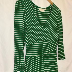 Anthropologie Maeve Striped Midi Dress
